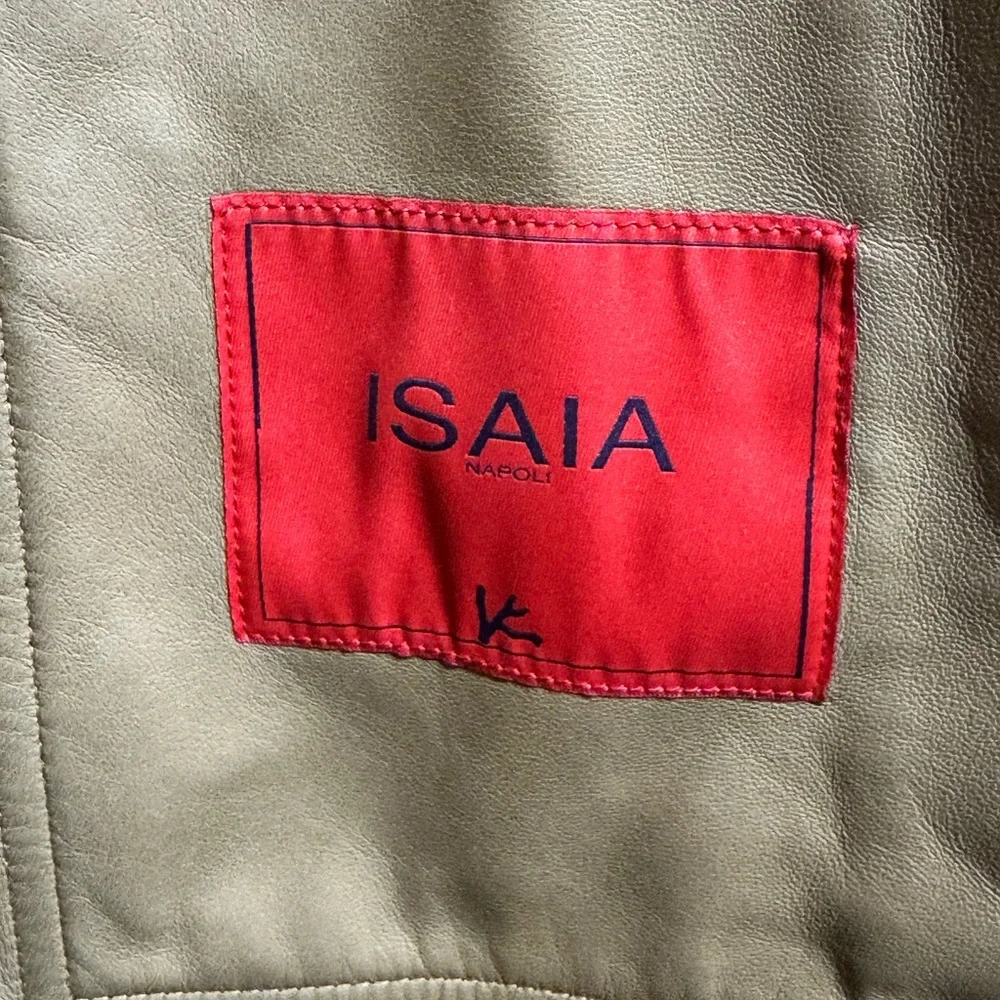 Isaia Suede LeatherJacket in Warm Tan - Picture 4 of 10